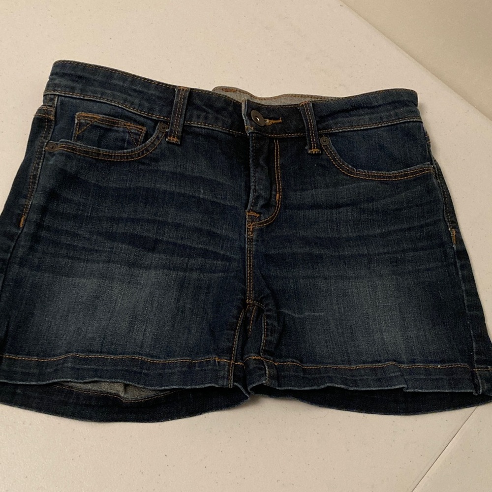 Dark Blue Denim Shorts